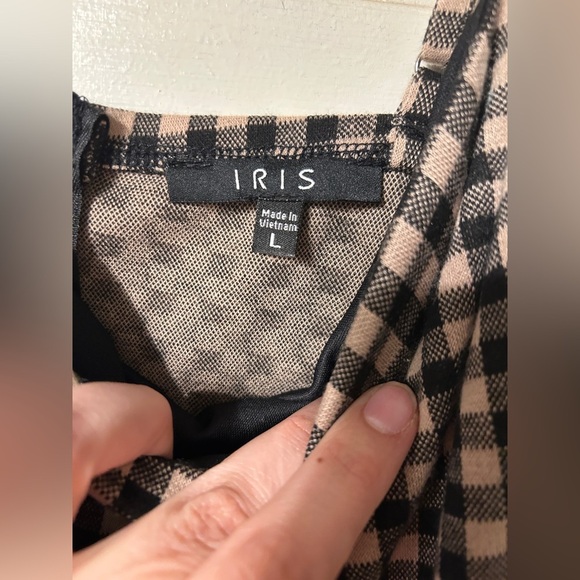 NEW 🆕 Stylish Black and Brown Checkered Dress with Shorts - Picture 6 of 7